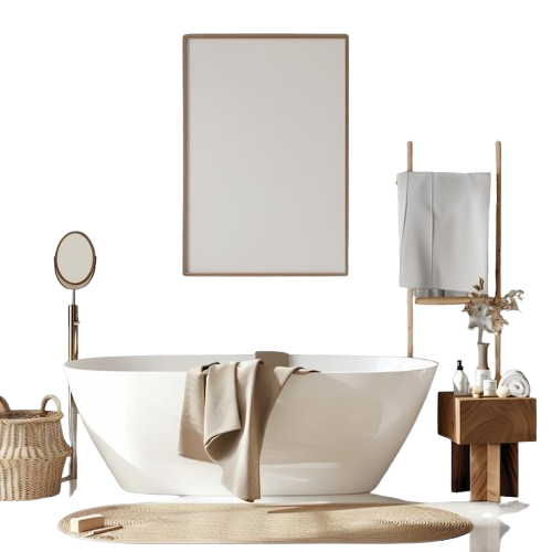 Modern bathroom with double vanity and bathtub – Pro Dallas Bathroom