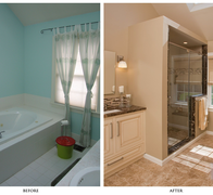 Bathroom remodel before and after view – Pro Dallas Bathroom